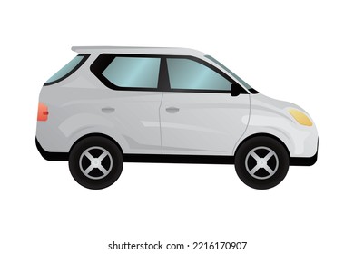 car suv mockup on white background