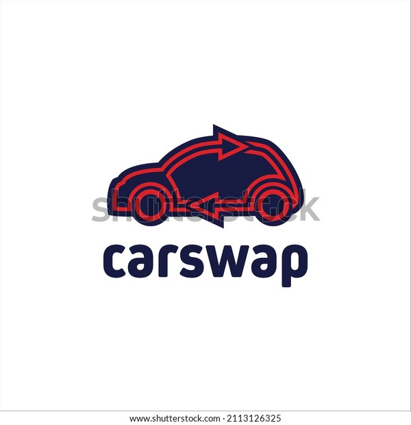 Car Swap,\
rental service logo, icon with a\
car