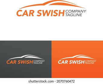 Car Swish Logo Design Template