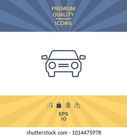 Car symbol line icon