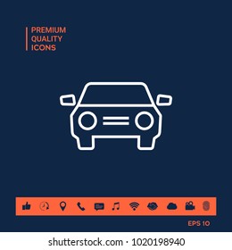 Car symbol line icon