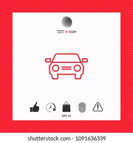 Car symbol line icon
