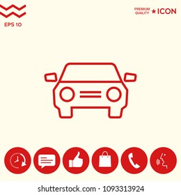 Car symbol line icon