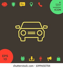 Car symbol line icon
