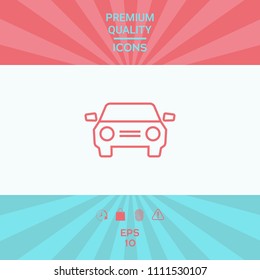 Car symbol line icon