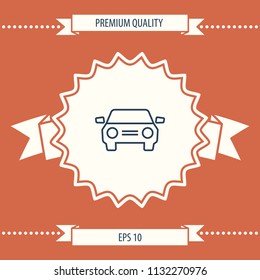 Car symbol line icon