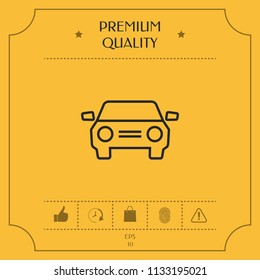 Car symbol line icon