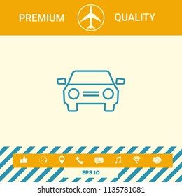Car symbol line icon
