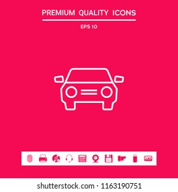 Car symbol line icon