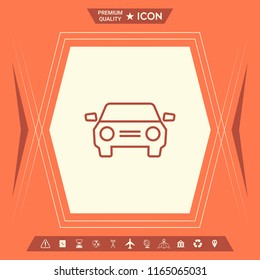 Car symbol line icon