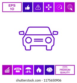 Car symbol line icon
