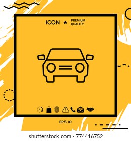 Car symbol line icon