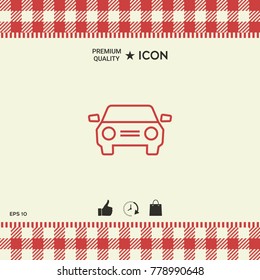 Car symbol line icon
