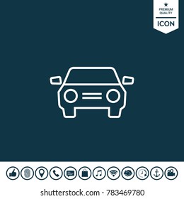 Car symbol line icon
