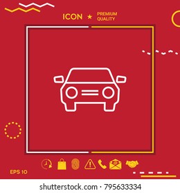 Car symbol line icon