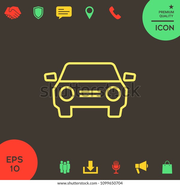 Car symbol line\
icon