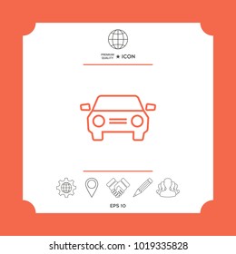 Car symbol line icon. Element for your design