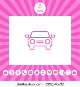 Car symbol line icon. Element for your design
