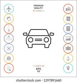 Car symbol line icon. Graphic elements for your design