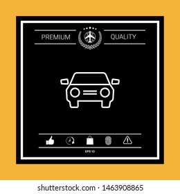 Car symbol line icon. Graphic elements for your design
