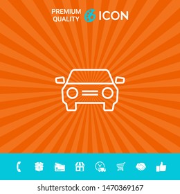 Car symbol line icon. Graphic elements for your design