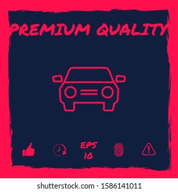 Car symbol line icon. Graphic elements for your design