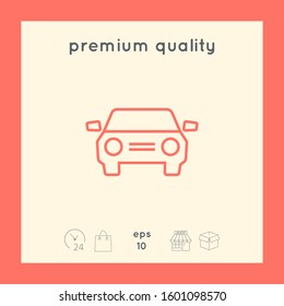 Car symbol line icon. Graphic elements for your design