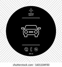 Car symbol line icon. Graphic elements for your design