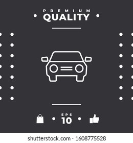 Car symbol line icon. Graphic elements for your design