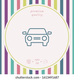 Car symbol line icon. Graphic elements for your design