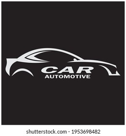 Logo-Vorlage für Autos, stylische Vektorsilhouette