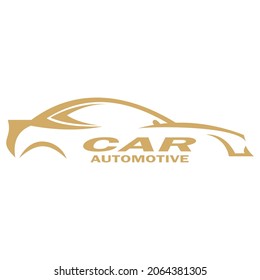 Car symbol logo template, stylized vector silhouette