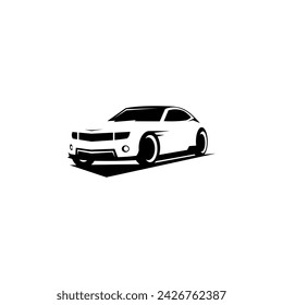 Auto-Symbol-Logo-Vorlage, stilisierte Vektor-Silhouette. Geeignet für Ihre Design-Anforderungen, Logo, Illustration, Animation, etc.