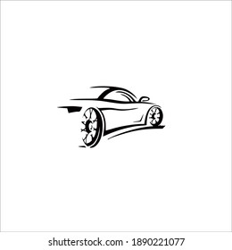 Logotipo de símbolo del coche. Ilustración vectorial.