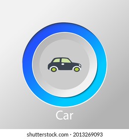 car symbol on the white background.