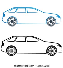 car symbols - vector illustration