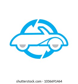 Car Sync Logo Icon Design