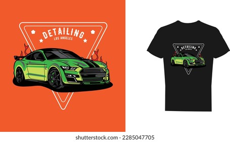 Car t shirt design, Car Illustrations