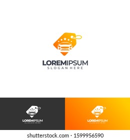 car tag business logo simple and elegant concept logo template