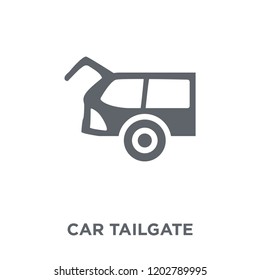 car tailgate icon. car tailgate design concept from Car parts collection. Simple element vector illustration on white background.