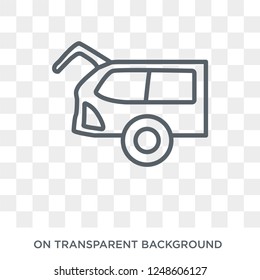 car tailgate icon. car tailgate design concept from Car parts collection. Simple element vector illustration on transparent background.