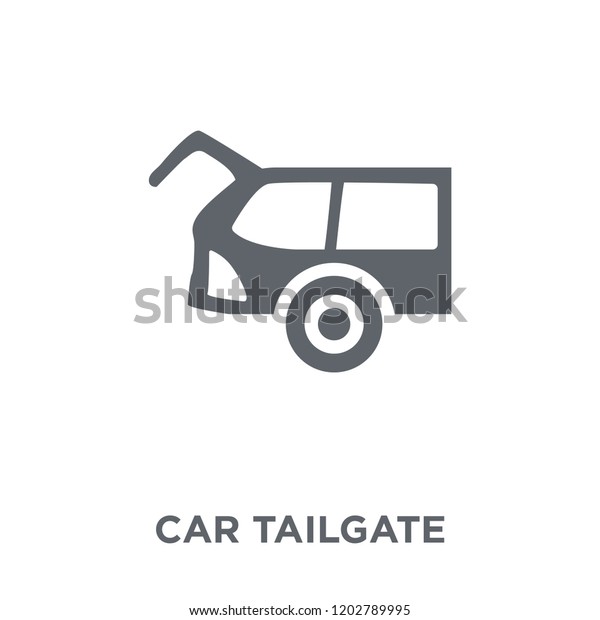 car tailgate icon. car tailgate design\
concept from Car parts collection. Simple element vector\
illustration on white\
background.