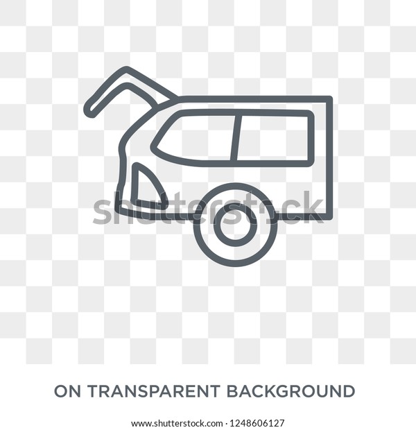 car tailgate icon. car tailgate design
concept from Car parts collection. Simple element vector
illustration on transparent
background.