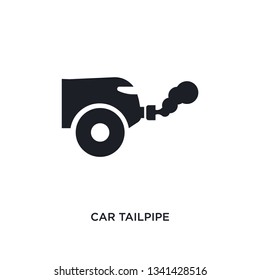 car tailpipe isolated icon. simple element illustration from car parts concept icons. car tailpipe editable logo sign symbol design on white background. can be use for web and mobile