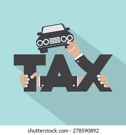 Car Tax Typography Design Vector Illustration