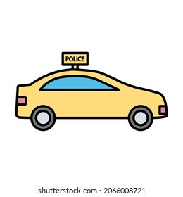 Car taxi Fill inside vector icon which can easily modify or edit 