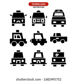 car taxi icon or logo isolated sign symbol vector illustration - Collection of high quality black style vector icons
