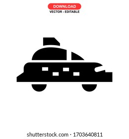 car taxi icon or logo isolated sign symbol vector illustration - high quality black style vector icons
