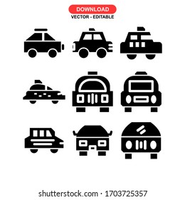 car taxi icon or logo isolated sign symbol vector illustration - Collection of high quality black style vector icons
