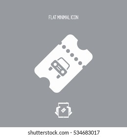 Car or taxi ticket - Vector web icon